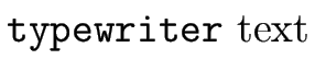 typewriter text