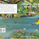Book cover (double spread) of &ldquo;Quack, Quack, Quack. Give My Hat Back!&rdquo;