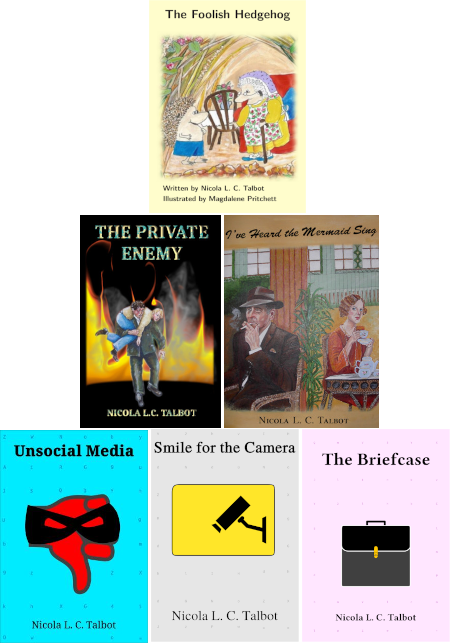 Book covers.