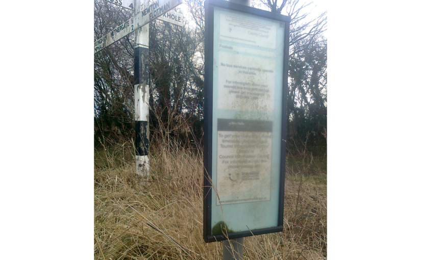 image of sign fastened to post
