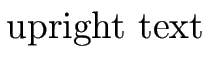 upright text