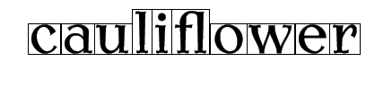 c a u l i fl-ligature o u r