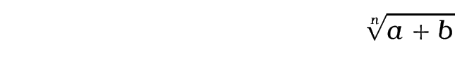 Image: the nth root of (a + b)