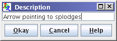 description dialog box