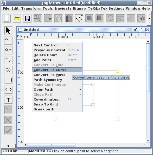 image of path in edit mode