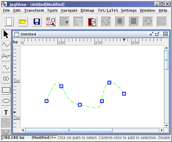 image of a path with markers
