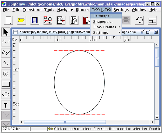 applying parshape function