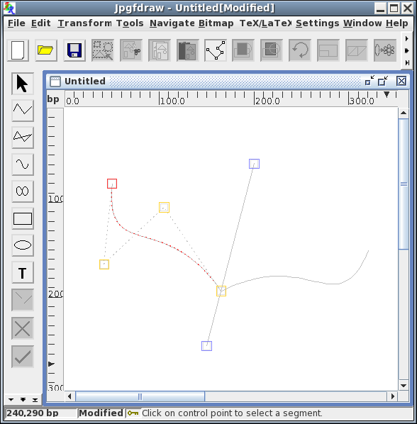 image of a symmetric path in edit mode