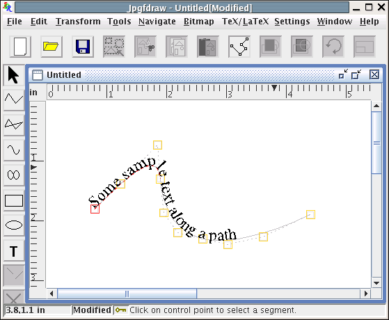 image of text-path in edit mode