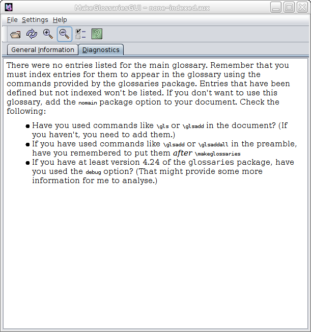 Image of diagnostics panel